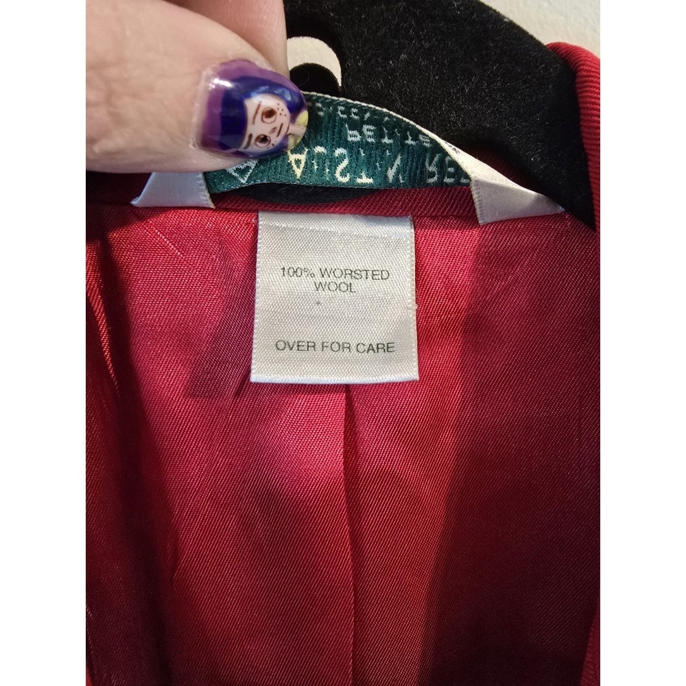 Austin‎ Reed Red Blazer with Gold Accent size 6 Petite READ - Picture 3 of 11